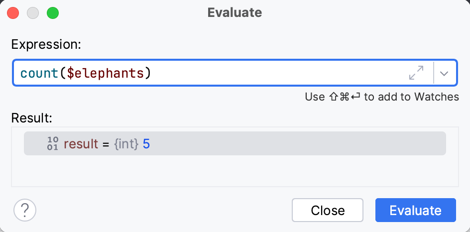 Expression result is calculated Expression result is calculated