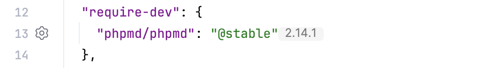 Gutter icon for phpmd settings in composer.json Gutter icon for phpmd settings in composer.json