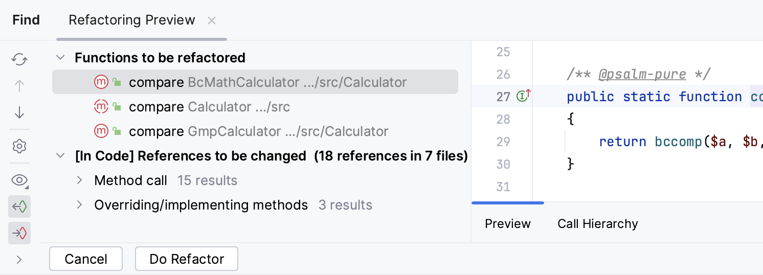 Refactoring preview Refactoring preview