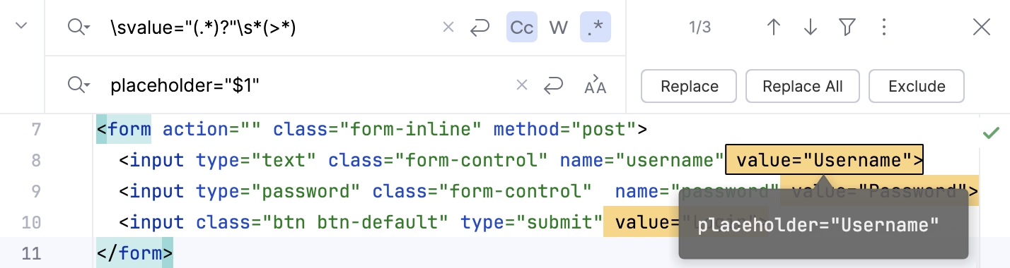 Replace with regex result Replace with regex result