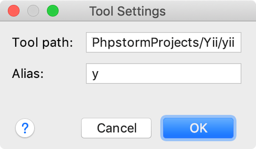 the Tool Settings dialog the Tool Settings dialog
