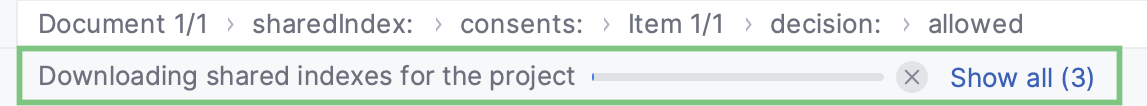 Downloading shared indexes Downloading shared indexes