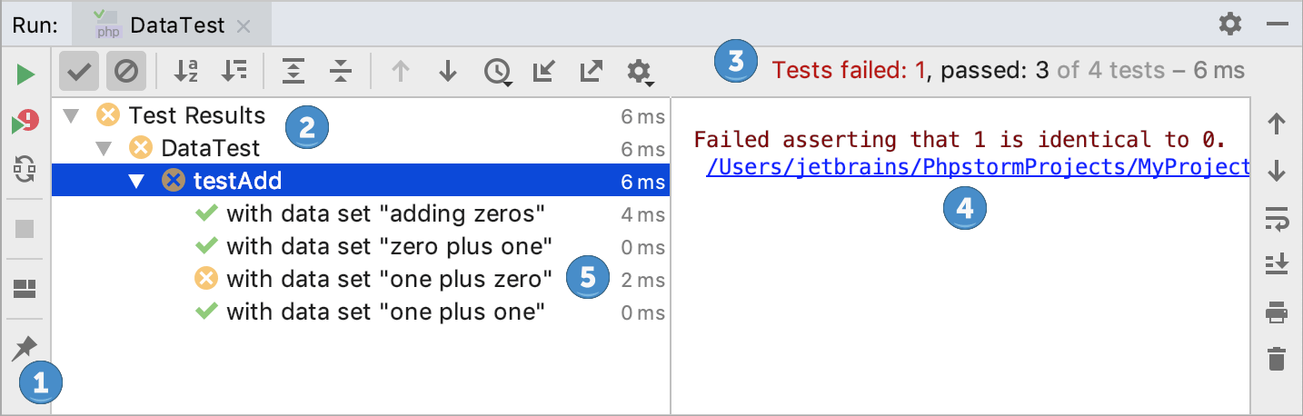 Test runner tab Test runner tab