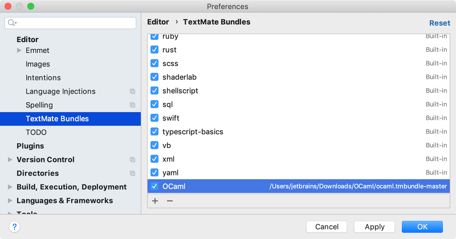 New TextMate bundle New TextMate bundle