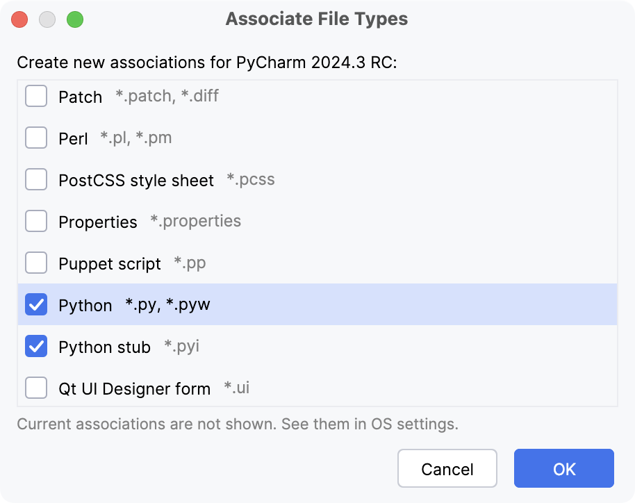 PyCharm: Associating file types with the IDE PyCharm: Associating file types with the IDE