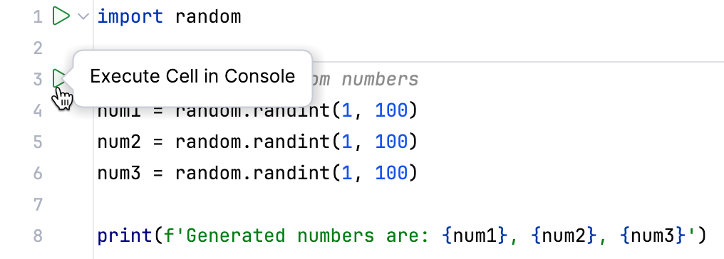 Adding cells to the Python code Adding cells to the Python code