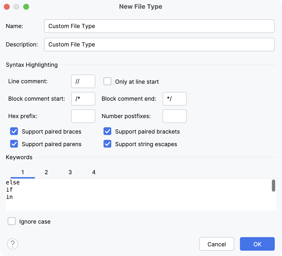 Creating a new file type Creating a new file type