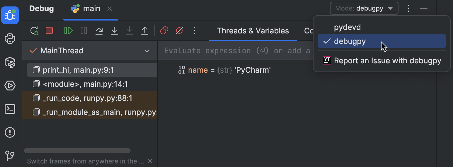 调试 | PyCharm 文档