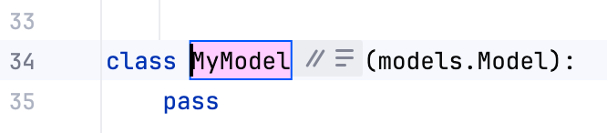 New model is created in the file with models New model is created in the file with models