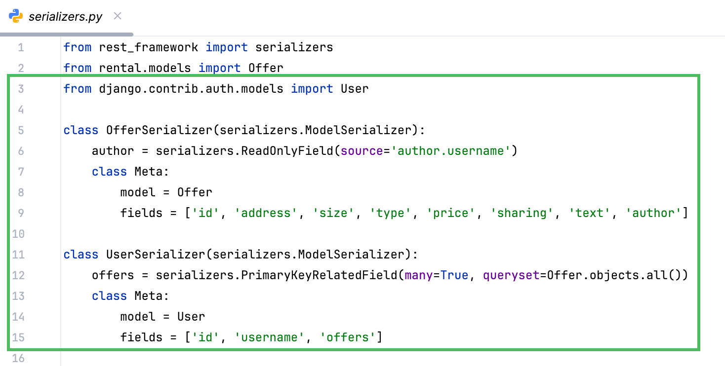 引入用户 'serializer.py' 引入用户 'serializer.py'