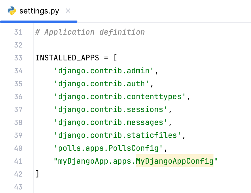 在 settings.py 中添加的第二个 Django 应用 在 settings.py 中添加的第二个 Django 应用