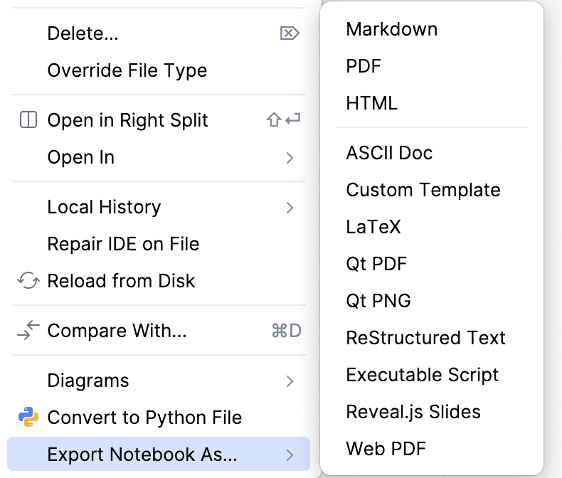 Export a Jupyter notebook file Export a Jupyter notebook file