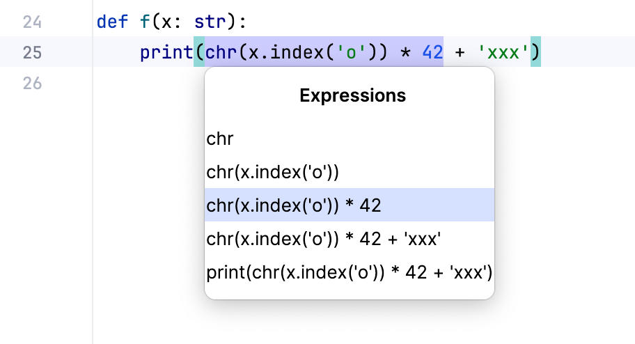 Select an expression Select an expression