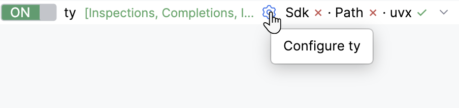 Configure the tool features widget