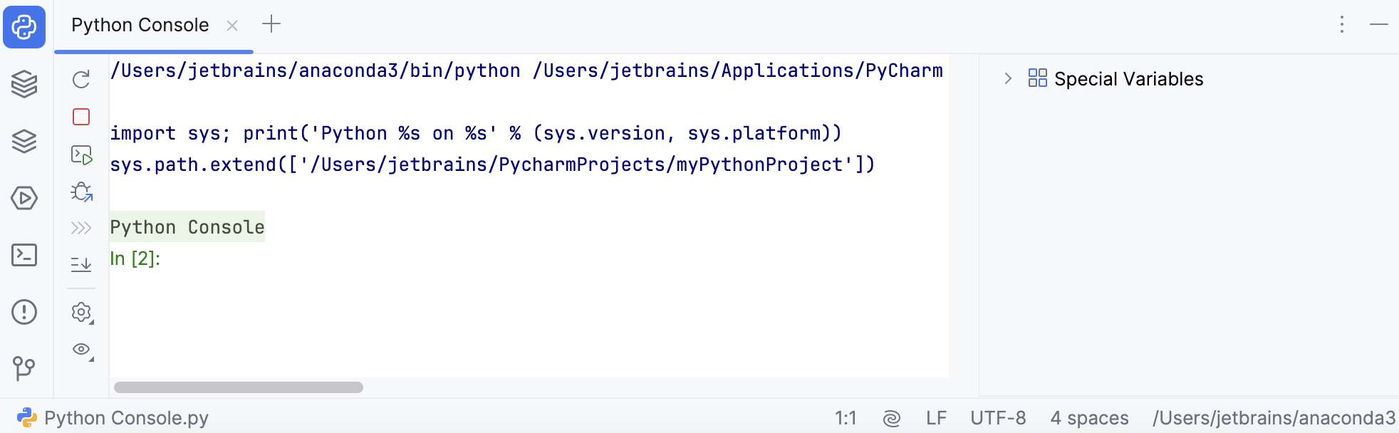 在 Python 控制台中显示 IPython 版本 在 Python 控制台中显示 IPython 版本
