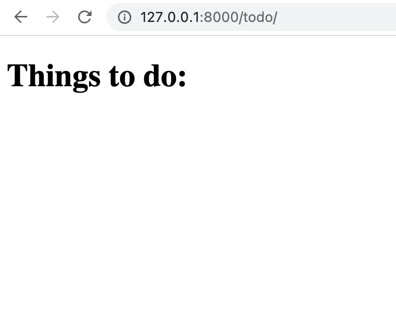 To-do application index page To-do application index page