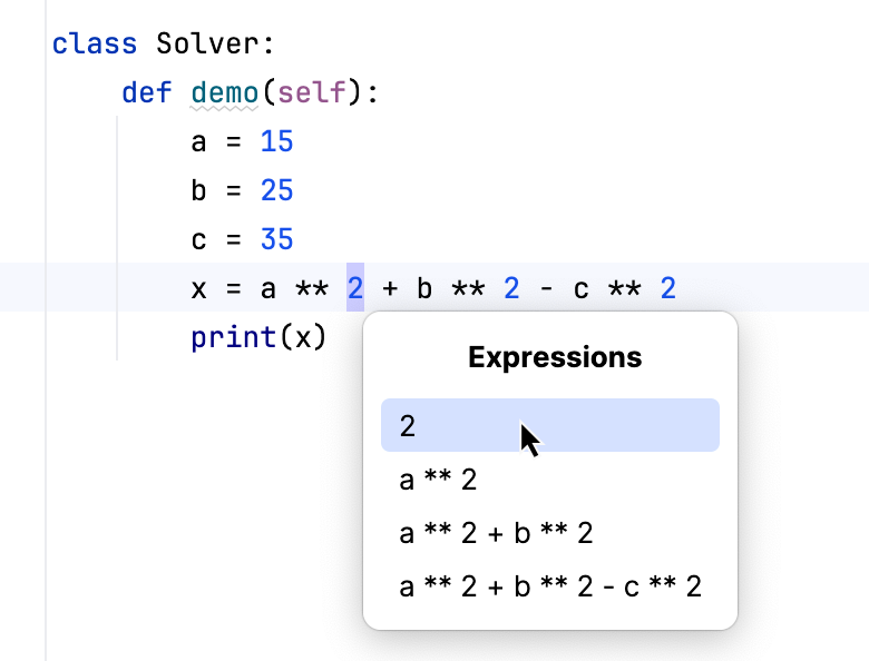 Select expression Select expression