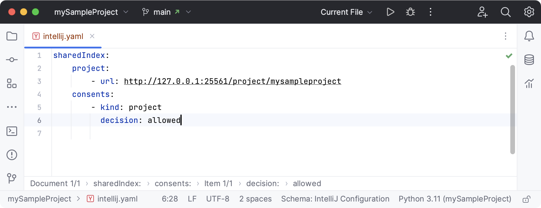 包含共享索引的 YAML 文件 包含共享索引的 YAML 文件