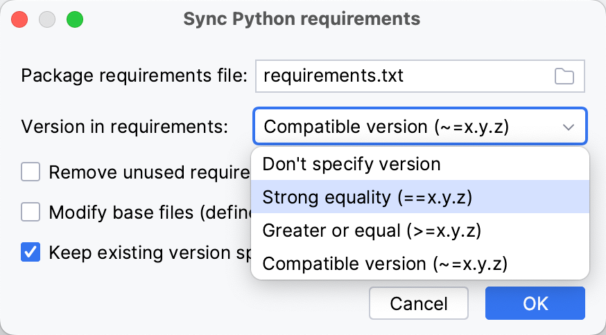 定义 requirements.txt