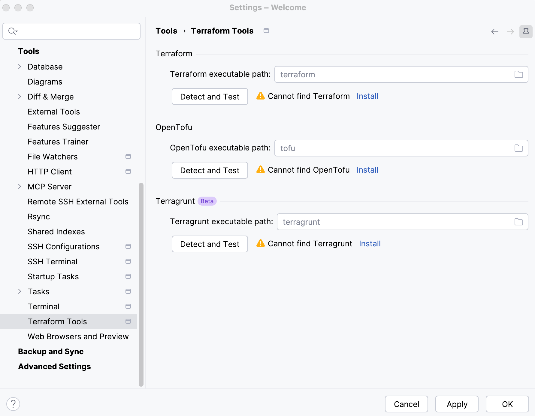 Terraform 工具设置 Terraform 工具设置