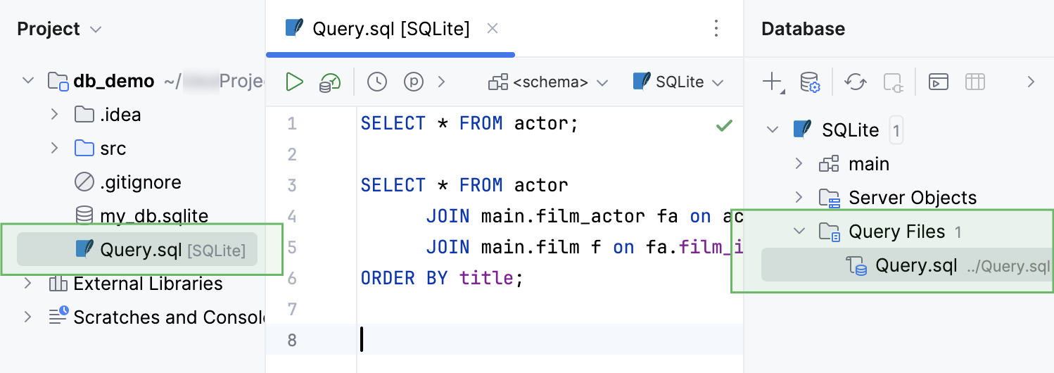 Open a query console Open a query console