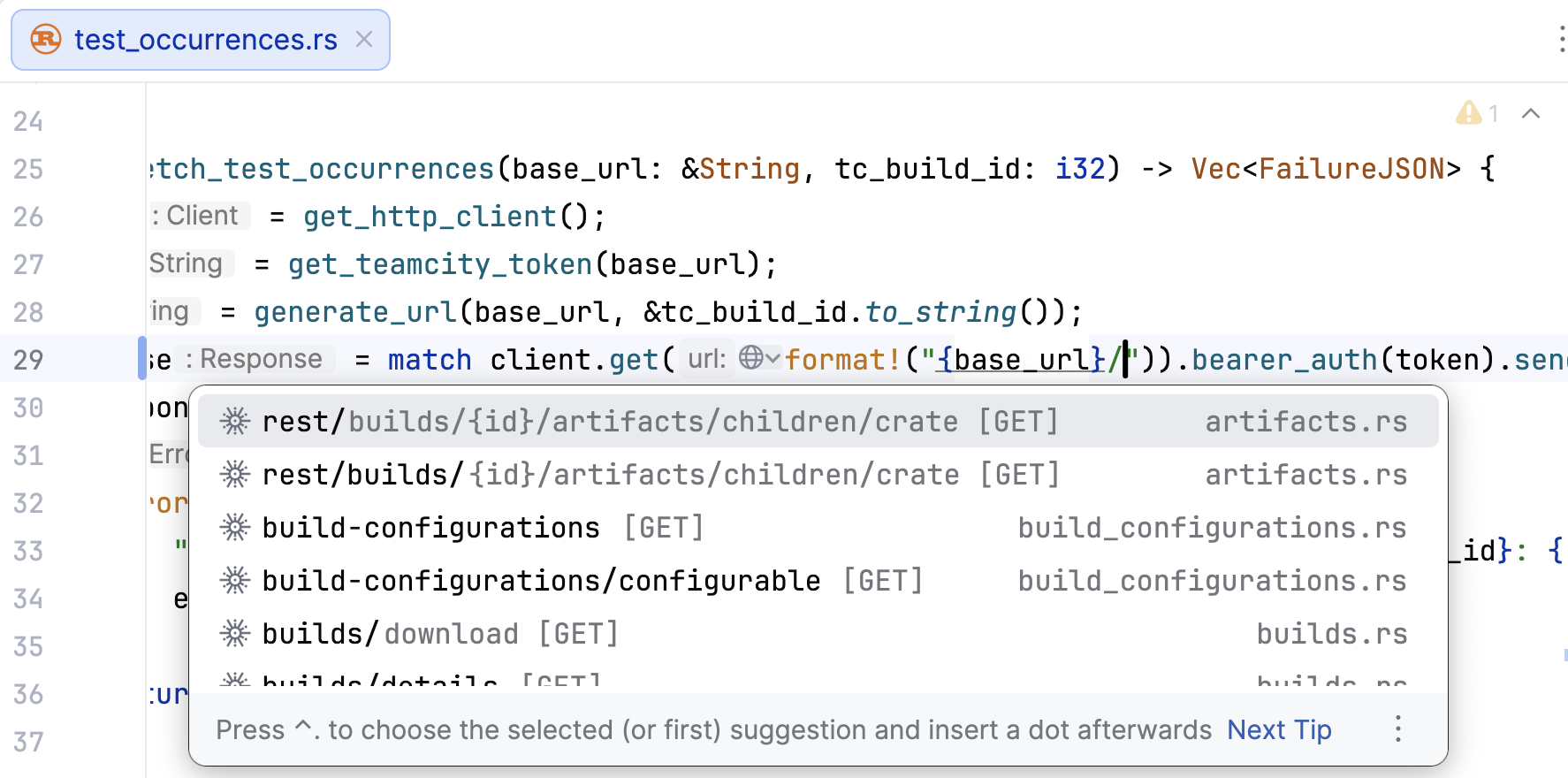 Completion for URL paths and query parameters Completion for URL paths and query parameters