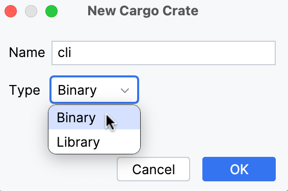 Creating a new cargo crate Creating a new cargo crate
