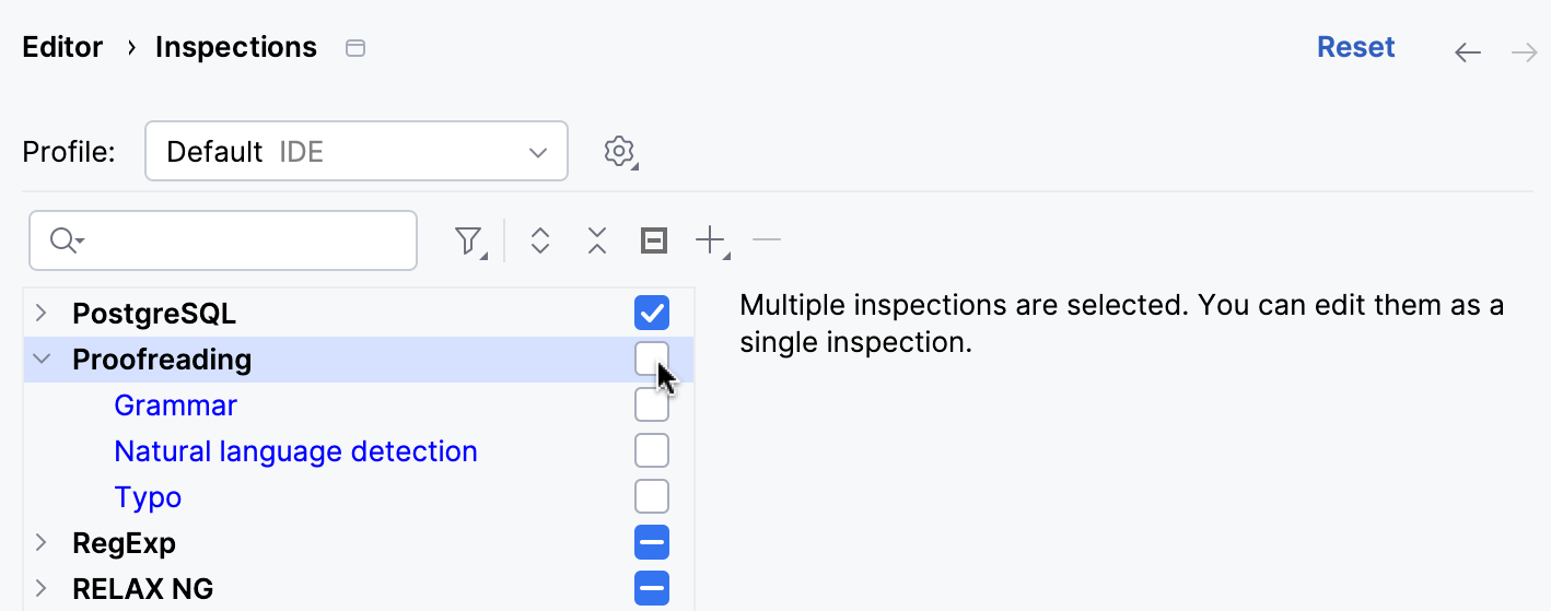 Enable inspection Enable inspection