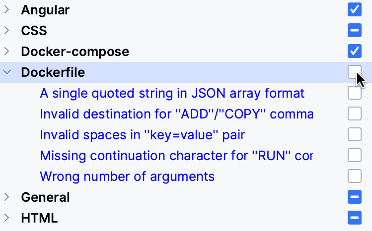 Disable performance-consuming inspections Disable performance-consuming inspections