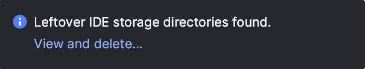 Leftover IDE directories popup Leftover IDE directories popup