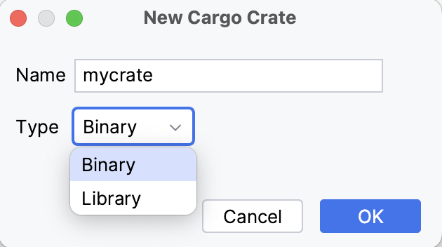 New crate settings New crate settings