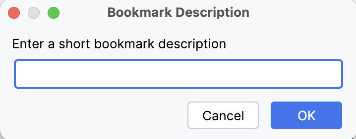 Renaming a bookmark Renaming a bookmark