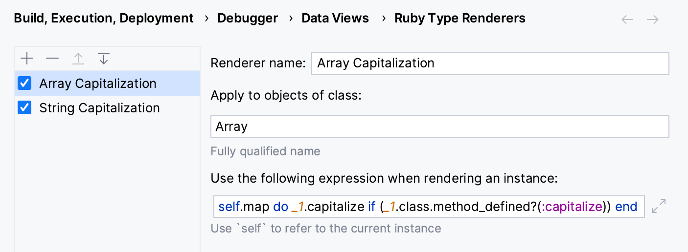 添加 Ruby 类型渲染器