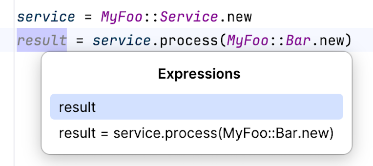 Choosing an expression Choosing an expression