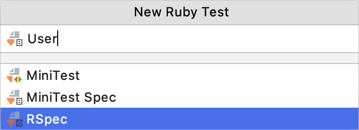 New Ruby Test popup New Ruby Test popup