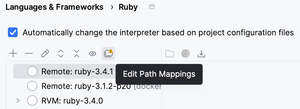 Edit path mappings Edit path mappings