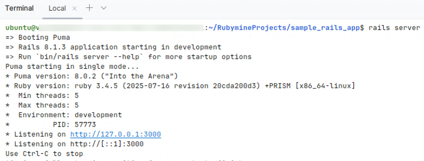 Debug console Debug console