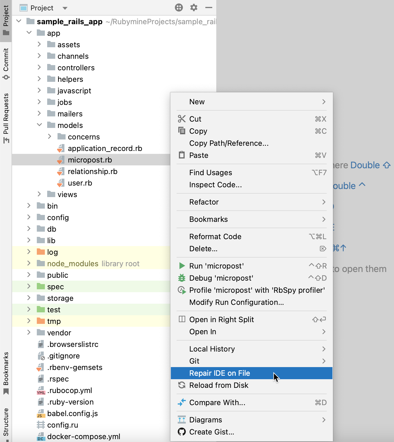Repair IDE on File Repair IDE on File