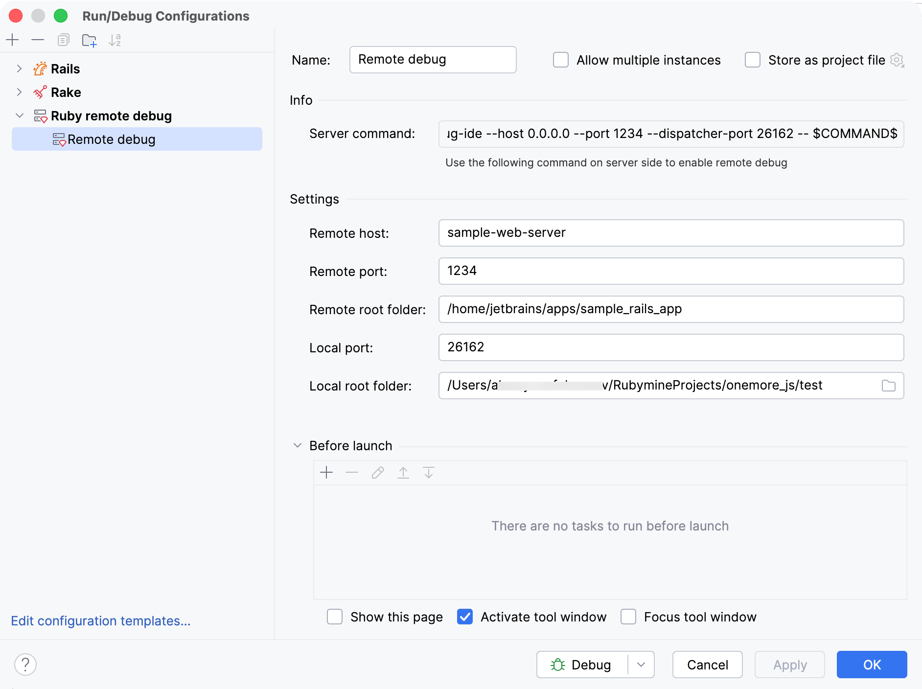 Ruby remote debug Ruby remote debug