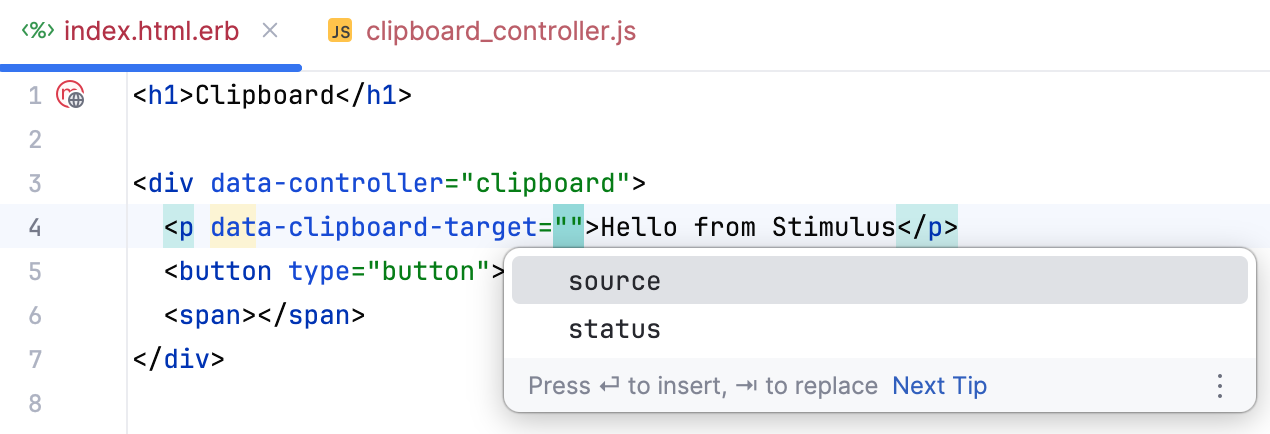 Completion for Stimulus target names Completion for Stimulus target names
