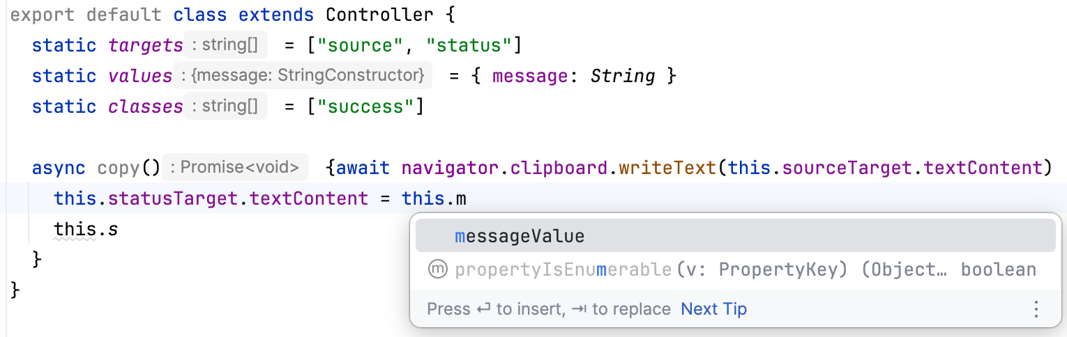 Completion for Stimulus values and CSS classes Completion for Stimulus values and CSS classes