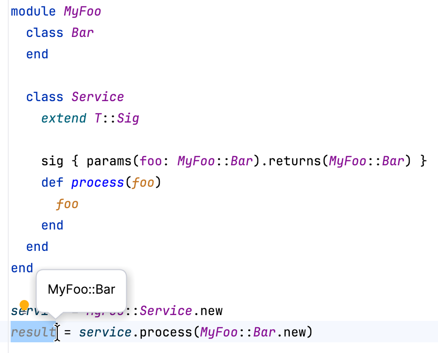 Viewing type information from an inline Sorbet signature Viewing type information from an inline Sorbet signature
