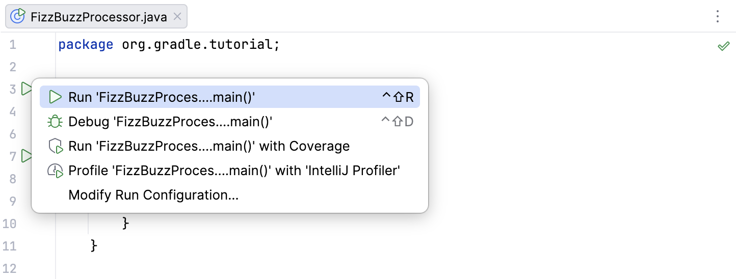 在 Gradle 中运行应用程序 在 Gradle 中运行应用程序