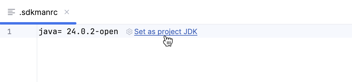 Inlay hints in .sdkmanrc in IntelliJ IDEA Inlay hints in .sdkmanrc in IntelliJ IDEA