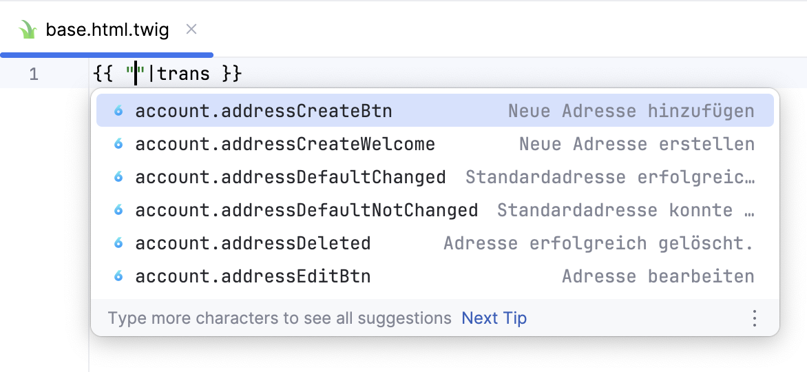 Shopware code completion twig templates Shopware code completion twig templates