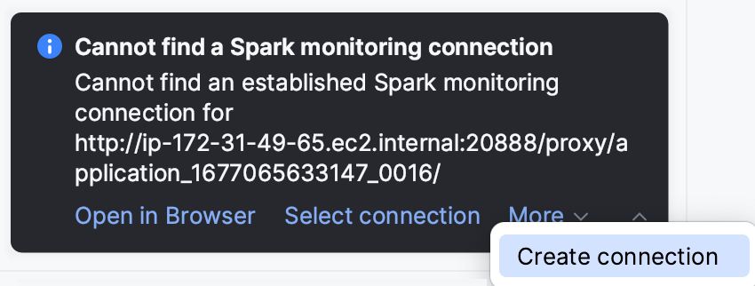 创建 Spark 连接通知 创建 Spark 连接通知