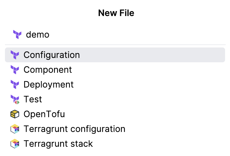 Terraform file type