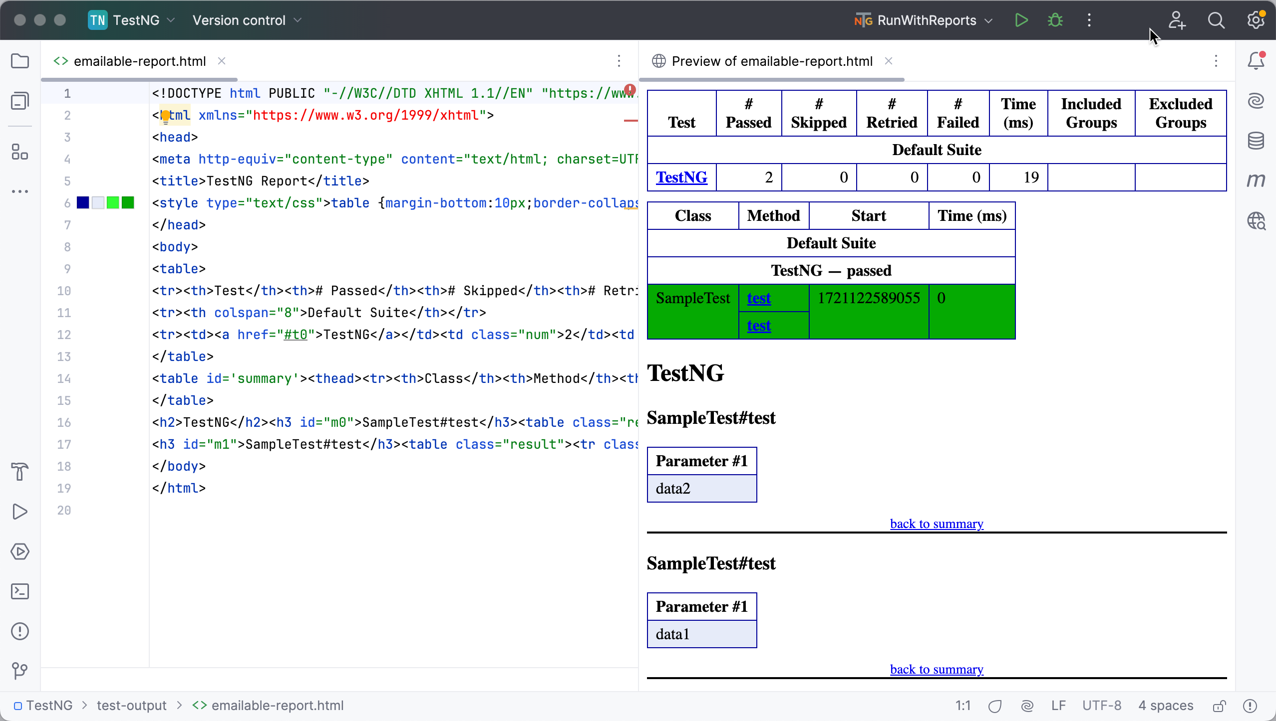 查看 TestNG HTML 报告 查看 TestNG HTML 报告