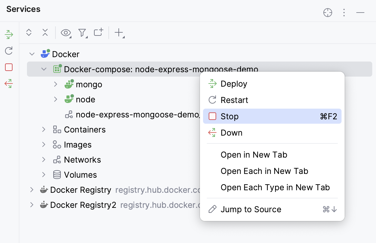 Docker Compose stop all services Docker Compose stop all services