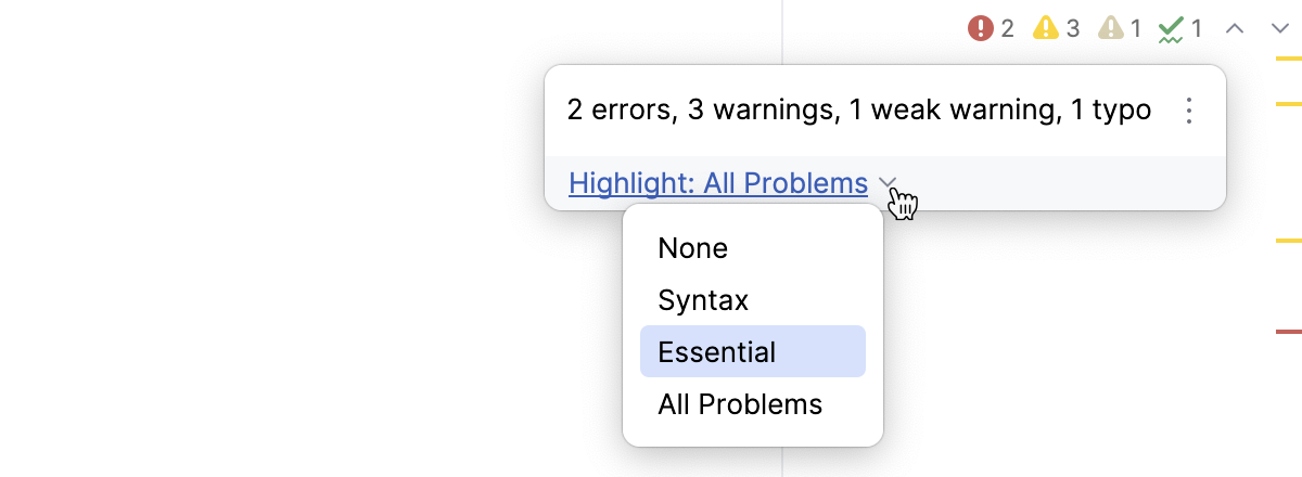 Changing highlighting level for a file Changing highlighting level for a file